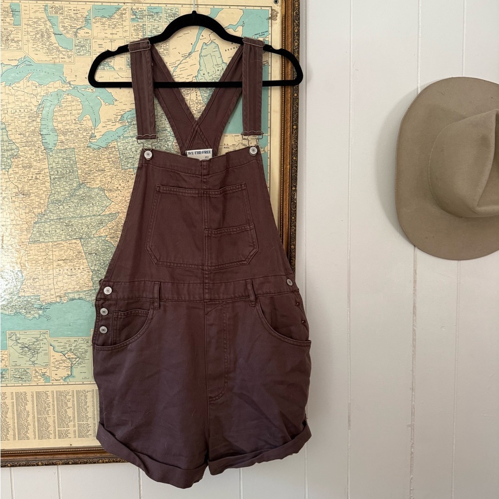 We The Free Ziggy Brown Short Overalls